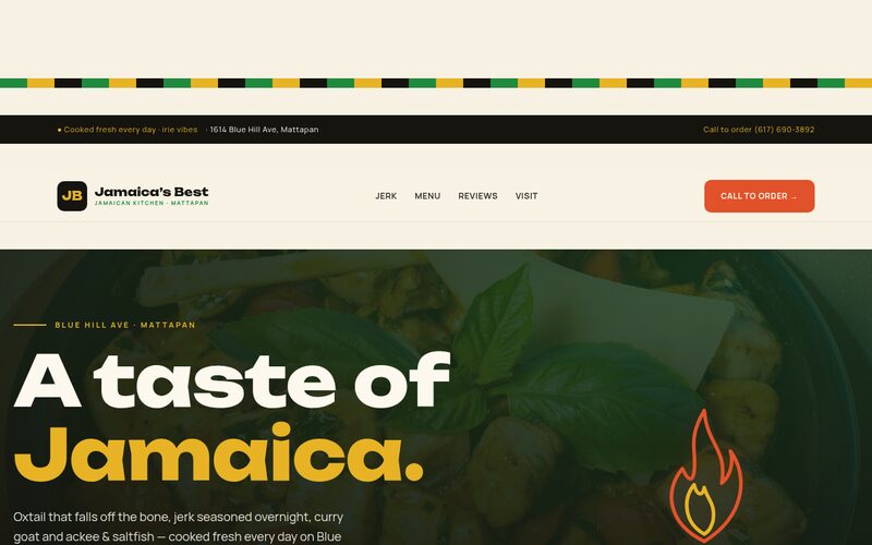 Jamaica's Best website designed by Steady Stream