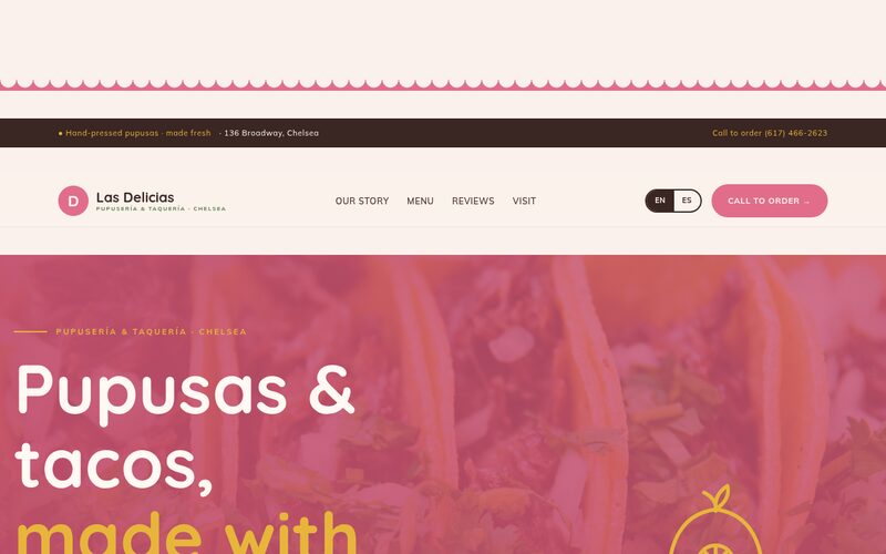 Las Delicias website designed by Steady Stream