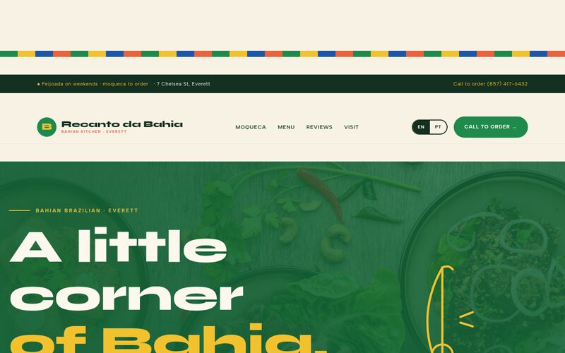 Recanto da Bahia website designed by Steady Stream