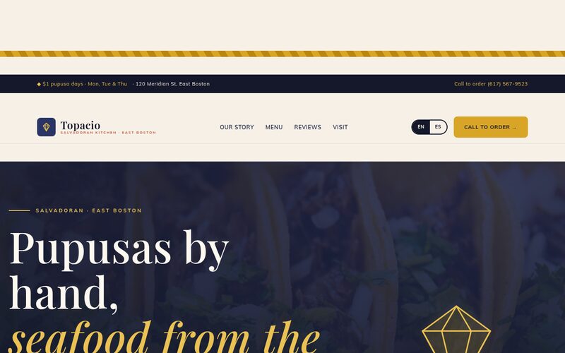 Topacio website designed by Steady Stream